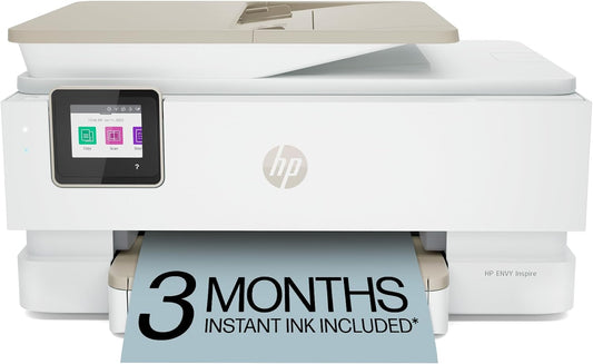 HP Envy Inspire 7955E Wireless Color Inkjet Printer, Print, Scan, Copy, Easy Setup, Mobile Printing, Best-For-Home, 3 Month Instant Ink Trial Included, Ai-Enabled (1W2Y8A)