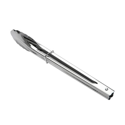 12" Stainless Steel Locking Cooking Tongs Silver