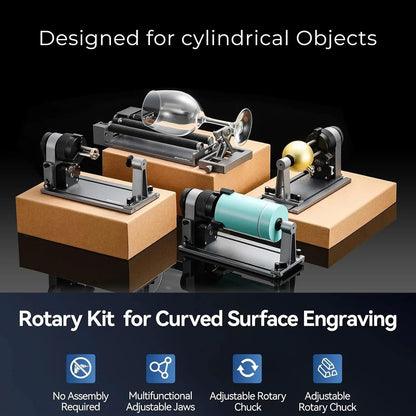 MD18 Rotary Roller, 3-In-1 Accessory Kit for K15 Pro A1 L8 Z6 JL9, Cylindrical Craft Engraver for Cups Bottles Rings Baseball Bat