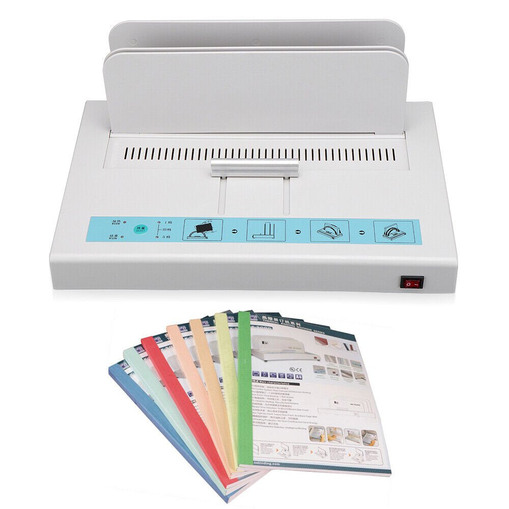 110V Thermal Binding Machine Universal Electric Book Automatic Binder 3 Gears Adjustable