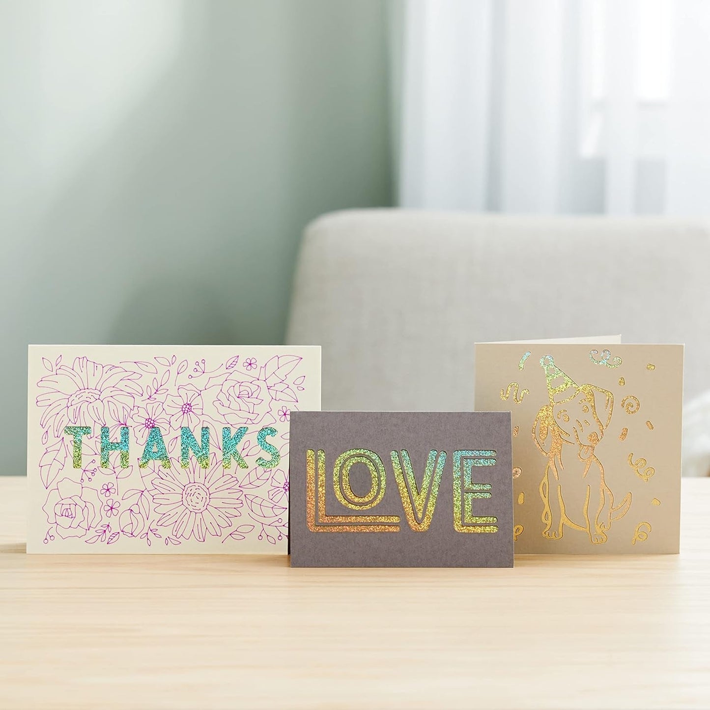 Cricut Cutaway Cards R10, Intricately Design Birthday Cards, Thank You Cards, Custom Greeting Cards, Holographic Backer, Compatible with Cricut Joy/Maker/Explore Machines, Pastel Sampler (18 Ct)
