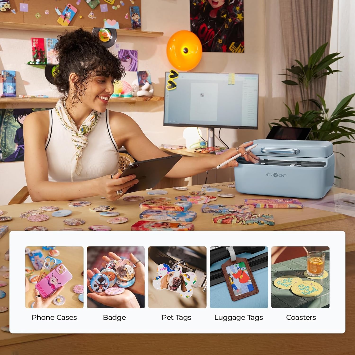 Phone Case Heat Press(Compatible with Iphone) & 52 Pcs Heat Press Accessories