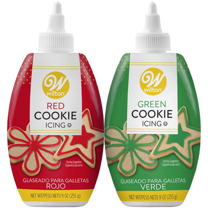 Red and Green Cookie Icing Set, 2-Count