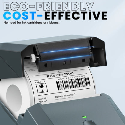 Label Maker Machine with Tape,Bluetooth Label Maker,Wide Waterproof Label Thermal Label Printer for Small Business,Address, Logo, Retail, Blue