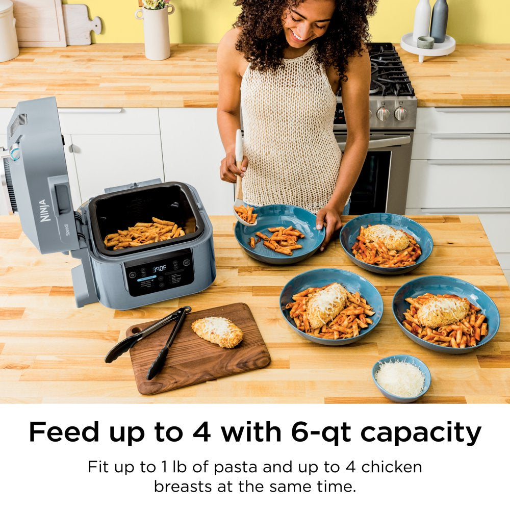 Speedi Rapid Cooker & Air Fryer, SF300, 6-Qt. Capacity, 10-In-1 Functionality, Meal Maker, Sea Salt Gray