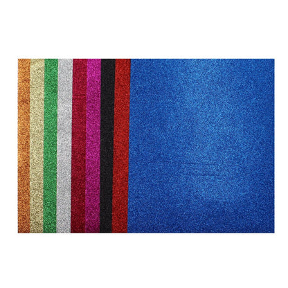 9 In. X 12 In. Sparkle Glitter Craft Paper, Assorted Colors, 10 Sheets