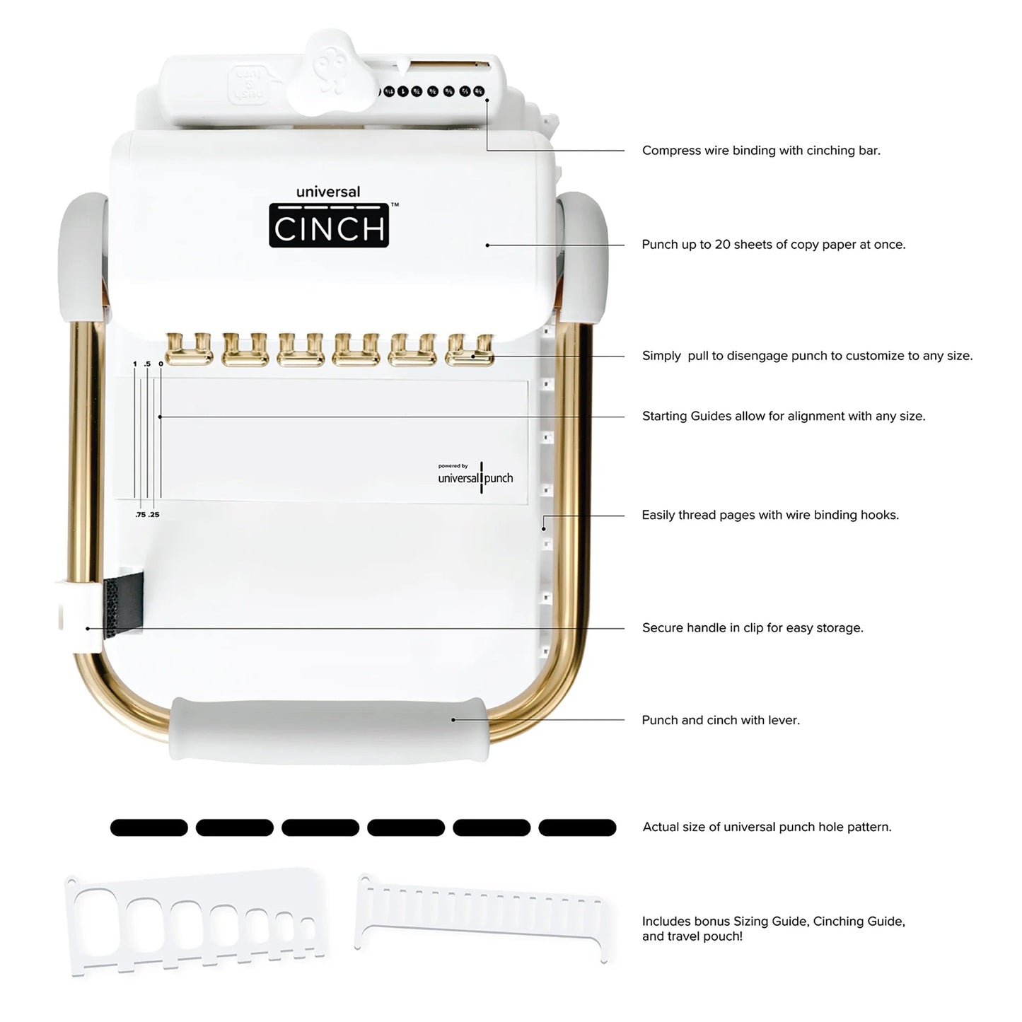We R Universal Cinch-Gold & White