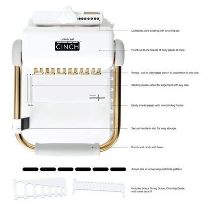We R Universal Cinch-Gold & White