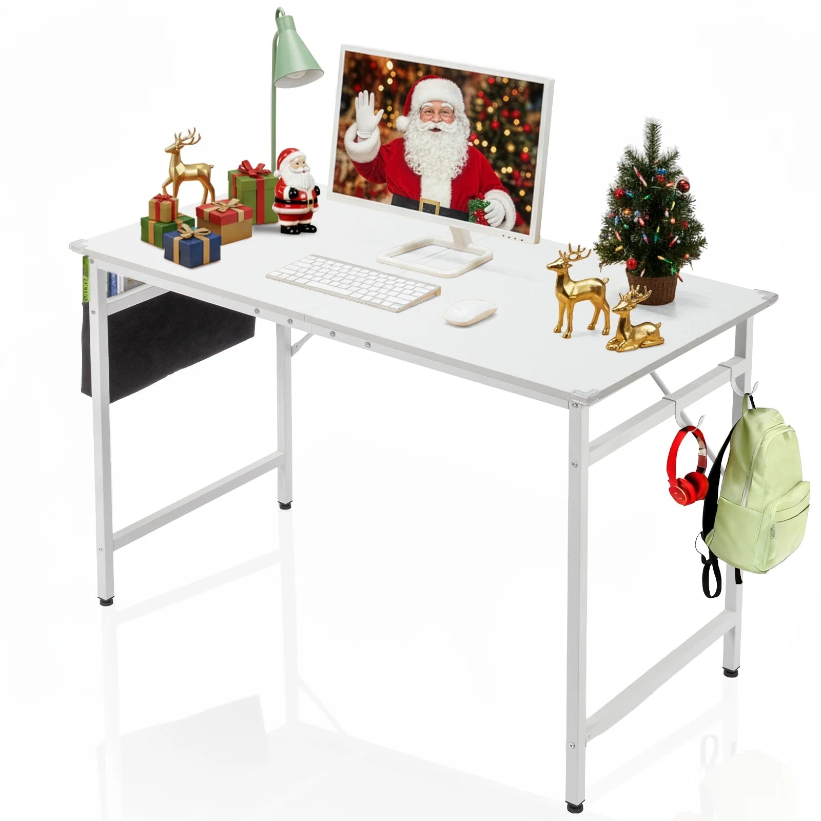 47" Wood Computer Desk PC Laptop Study Table Workstation Home Office Furniture, White