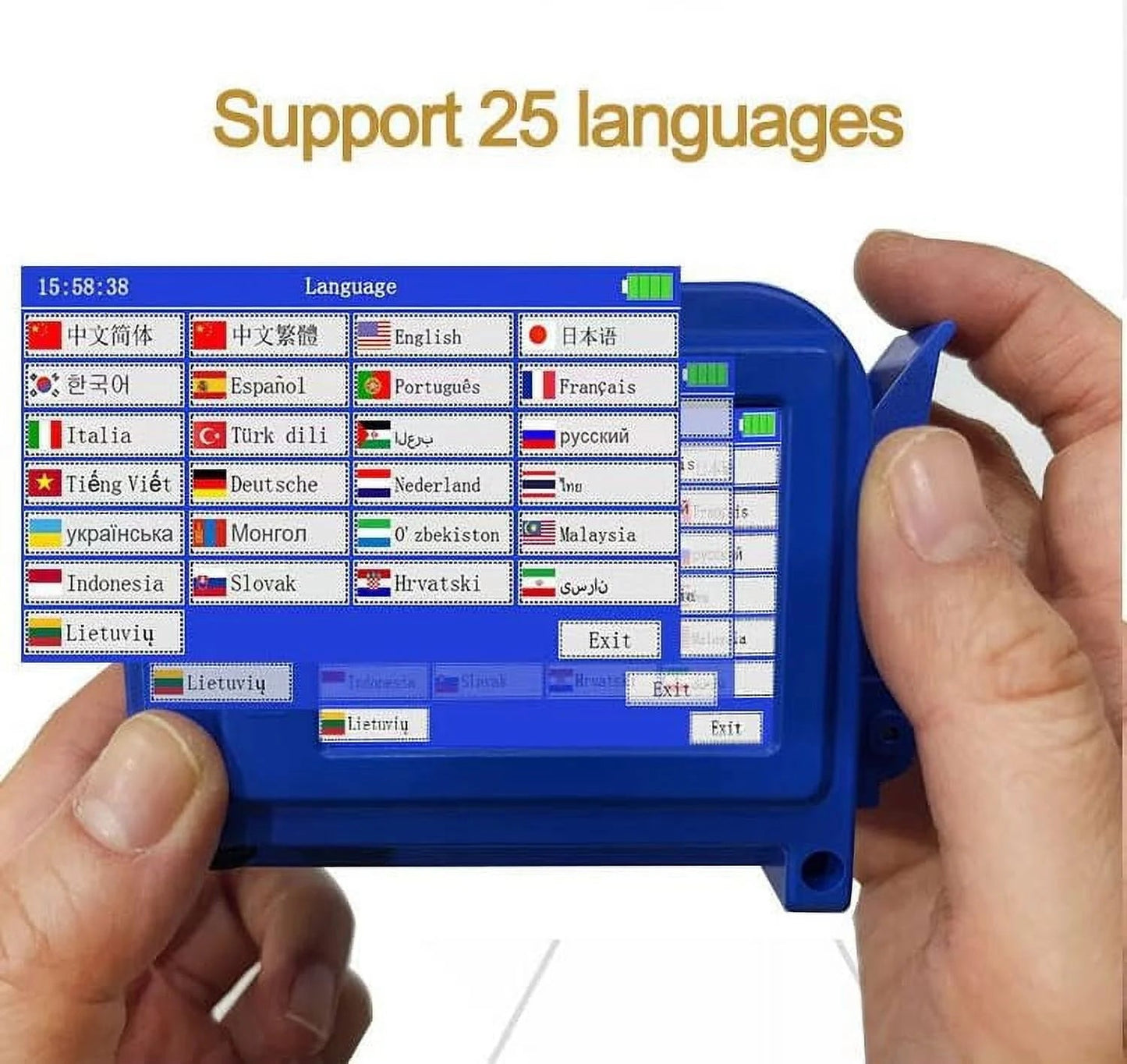 Portable Mini Handheld Inkjet Printer for All Materials PC11 Plus, Upgraded Label Printer for Date Time Barcode Logo Qrcode Batch Number Image Icons, 25 Languages(With 1 Ink Cartridge)