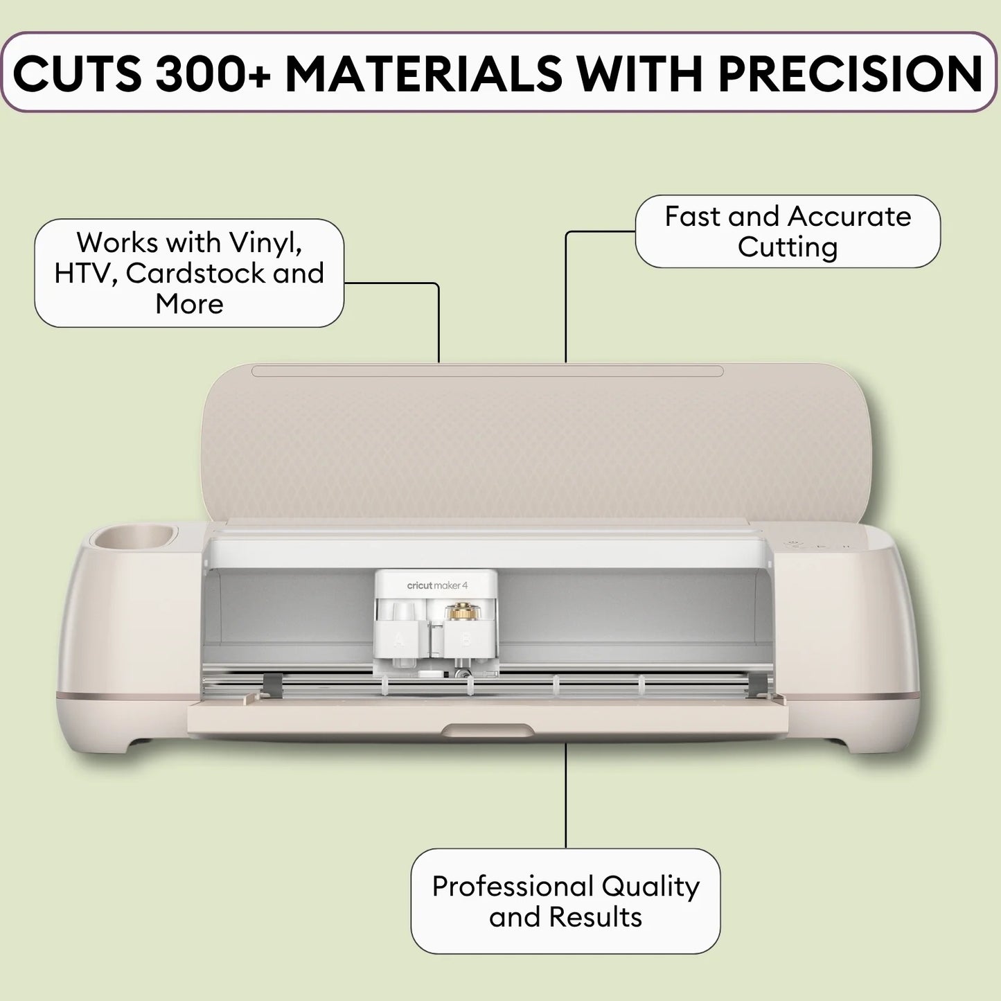Cricut Maker 4 Cutting Machine and Mini Press with Iron-On Craft Bundle