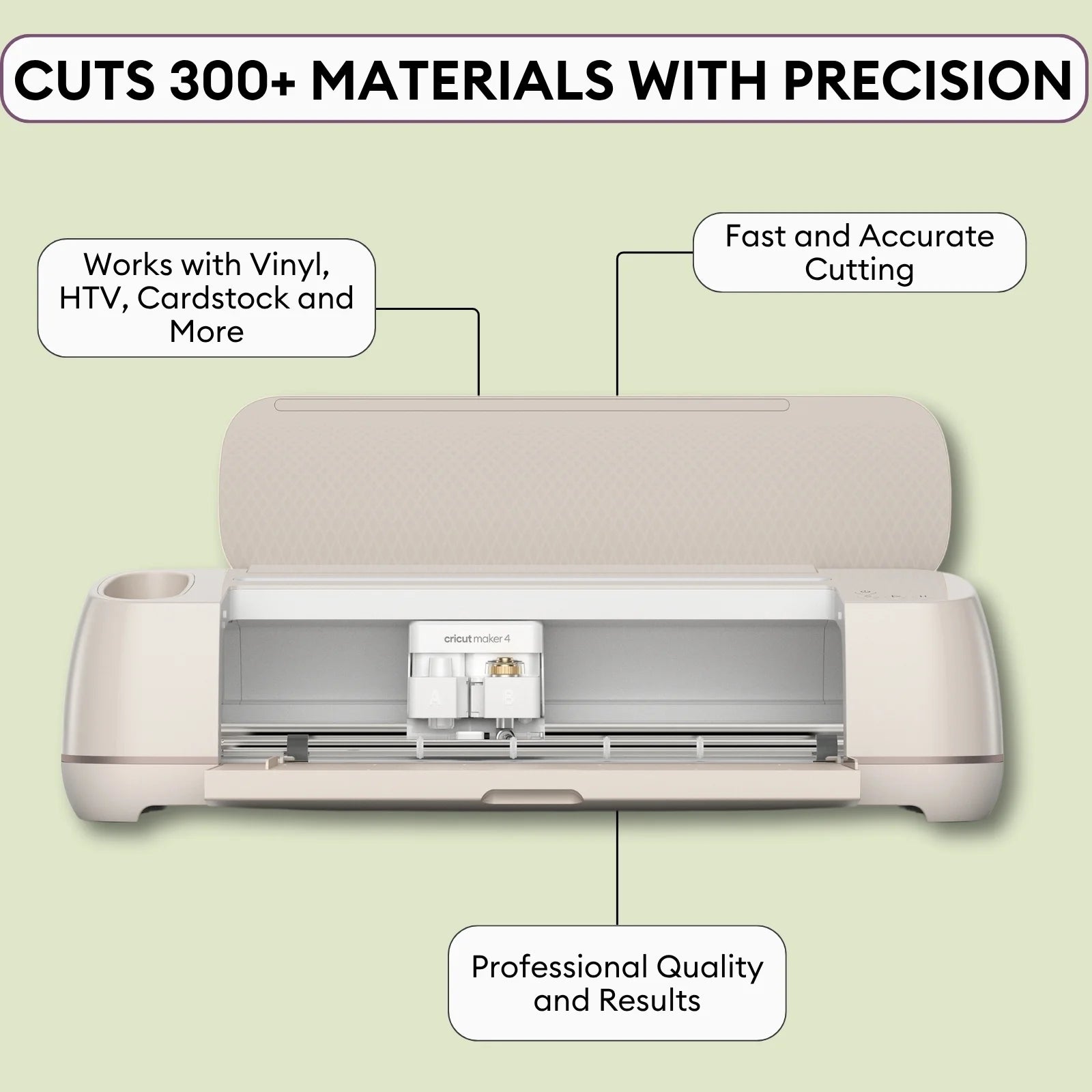 Cricut Maker 4 Cutting Machine and Mini Press with Iron-On Craft Bundle