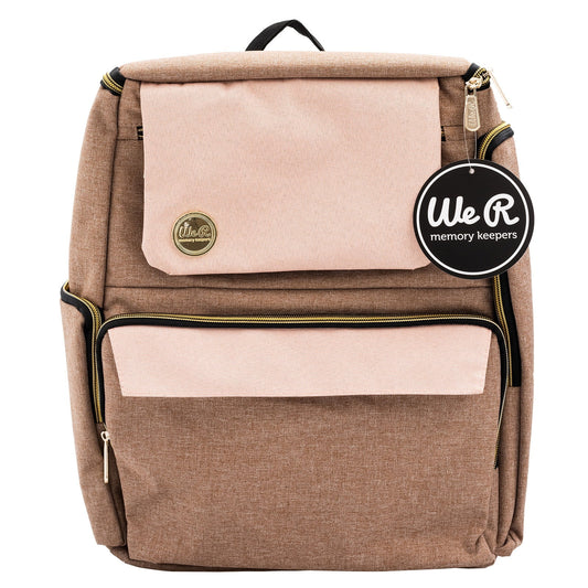 Crafter'S Backpack-Taupe & Pink