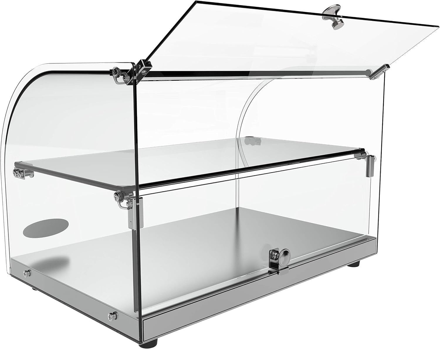 Koolmore - DC-2C 22" Commercial Countertop Bakery Display Case with Front Curved Glass and Rear Door - 1.5 Cu. Ft.
