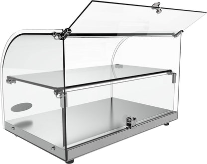Koolmore - DC-2C 22" Commercial Countertop Bakery Display Case with Front Curved Glass and Rear Door - 1.5 Cu. Ft.