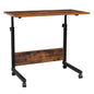 Side Table Rolling Computer Desk Stand Coffee Sofa End Cart Laptop PC Tray Home