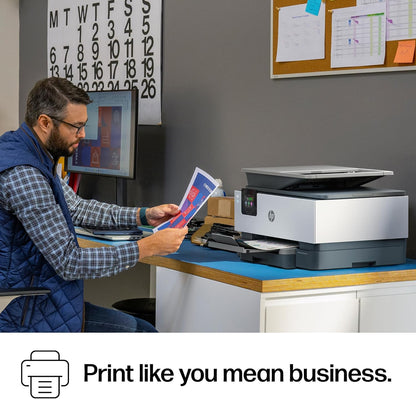 HP Officejet Pro 9125 Wireless All-In-One Color Inkjet Printer, Print, Scan, Copy, Fax, ADF, Duplex Print/Scan, Best-For-Office, 3 Month Trial of Instant Ink Included, Ai-Capable (C2VZ0A)