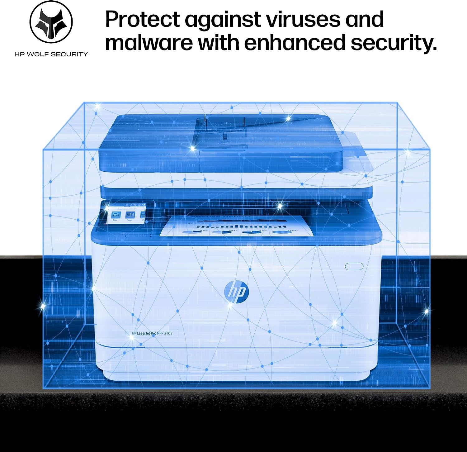 HP Laserjet Pro MFP 3105Sdw Wireless Printer, Print, Scan, Copy, Fast Speeds, Easy Setup, Mobile Printing, Advanced Security, Best-For-Office, Ai-Capable (3G646A)