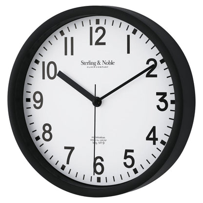 Basic Indoor 8.78" Black Analog round Modern Wall Clock