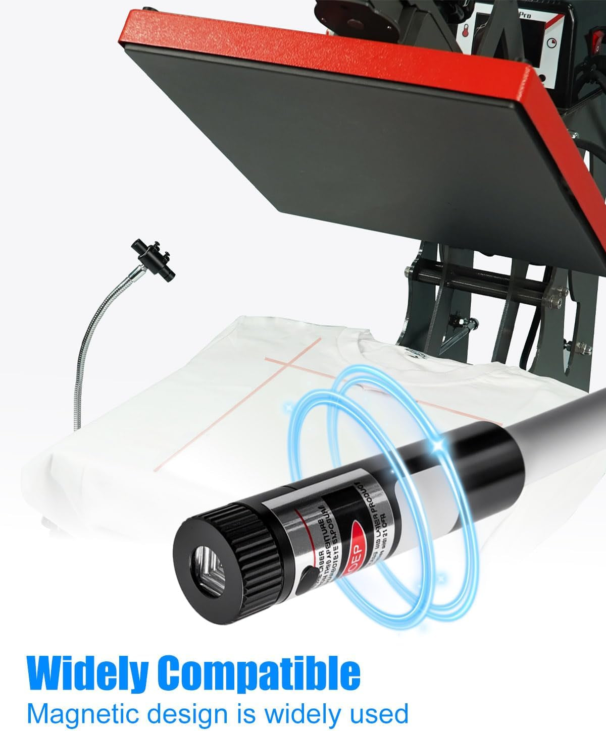 DTF Laser Positioning Tool for Hat & T-Shirt Press Machine, Precise Placement for Sublimation, Heat Press Laser Alignment System, 39 Inches Power Cord