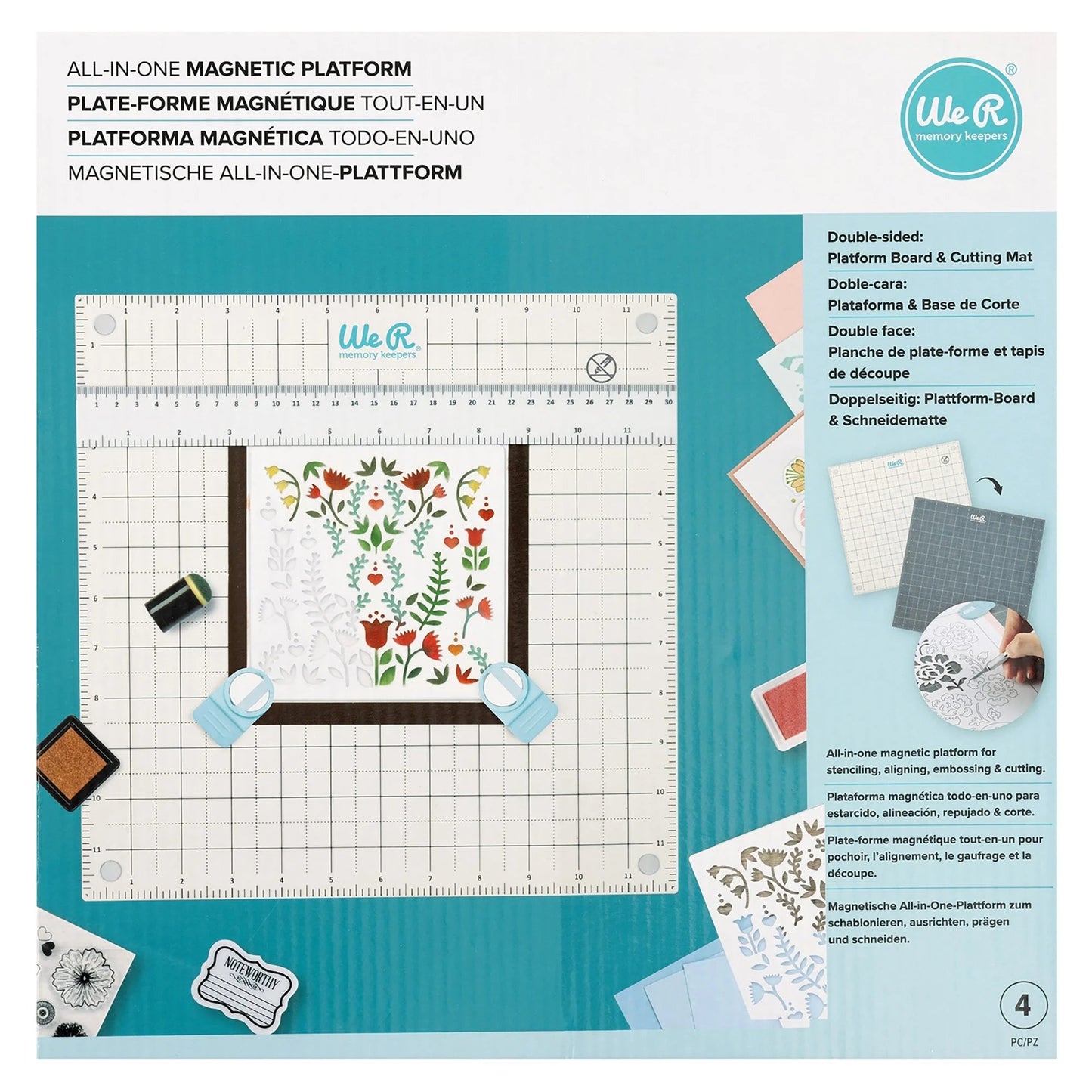 We R Memory Keepers All-In-One Magnetic Platform-4 Pieces