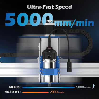 Genmitsu Proverxl 4030S CNC Router Machine with 710W Spindle, Upgraded 3-Axis Desktop CNC Milling Machine for Wood, Metal, Acrylic, High Precision Linear Rails, 130Mm Z-Height, Wireless App Control
