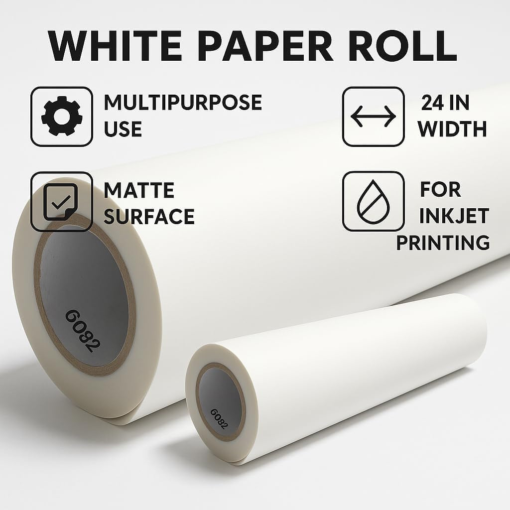DTF Transfer Film Roll (Hot Peel) 24"X 328Ft Double-Sided Clear PET Heat Transfer Paper for Direct-To-Film Printing Hot Peel DTF Transfer Film Compatible with All DTF Printers for T-Shirts Textile