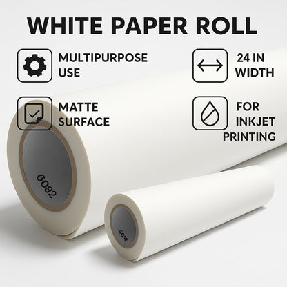 DTF Transfer Film Roll (Hot Peel) 24"X 328Ft Double-Sided Clear PET Heat Transfer Paper for Direct-To-Film Printing Hot Peel DTF Transfer Film Compatible with All DTF Printers for T-Shirts Textile