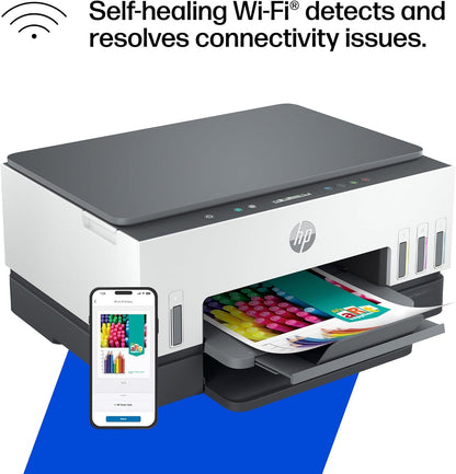 HP Smart Tank 6001 Wireless All-In-One Ink Tank Printer, Scanner, Copier with 2 Years of Ink Included, Best-For-Home, Cartridge-Free Refillable, Ai-Enabled (2H0B9A)