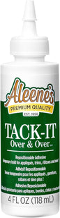 Aleene'S Tack-It over & over Liquid Glue 4 Fl Oz, Repositionable and Removable Adhesive, Clear