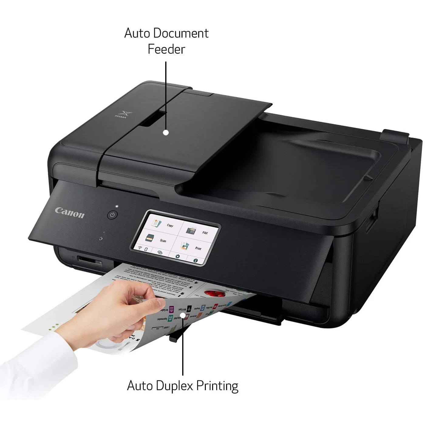 Canon Pixma Tr8620A Wireless All-In-One Printer for Home Office W/ Copy, Scanner, Fax, Mobile Print Photo Printing Bundle with DGE USB Cable + Small Business Software Kit | Official Canon Partner