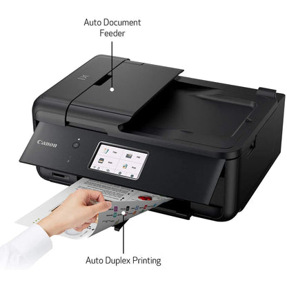 Canon Pixma Tr8620A Wireless All-In-One Printer for Home Office W/ Copy, Scanner, Fax, Mobile Print Photo Printing Bundle with DGE USB Cable + Small Business Software Kit | Official Canon Partner