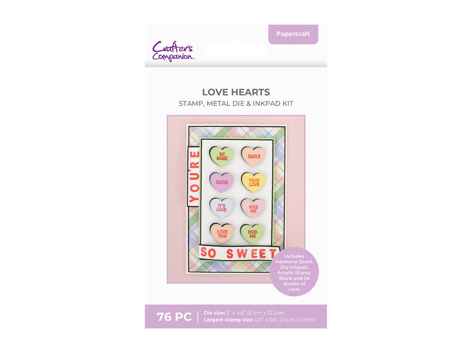 Crafter’S Companion Stamp & Die Kit - Love Hearts