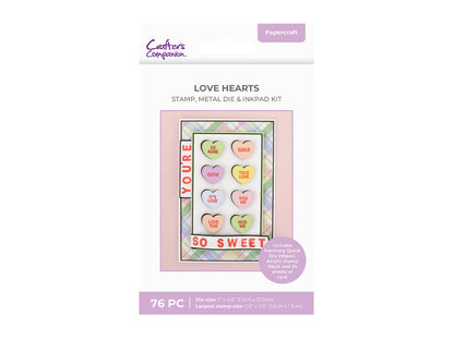 Crafter’S Companion Stamp & Die Kit - Love Hearts