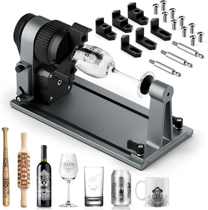 MD18 Rotary Roller, 3-In-1 Accessory Kit for K15 Pro A1 L8 Z6 JL9, Cylindrical Craft Engraver for Cups Bottles Rings Baseball Bat