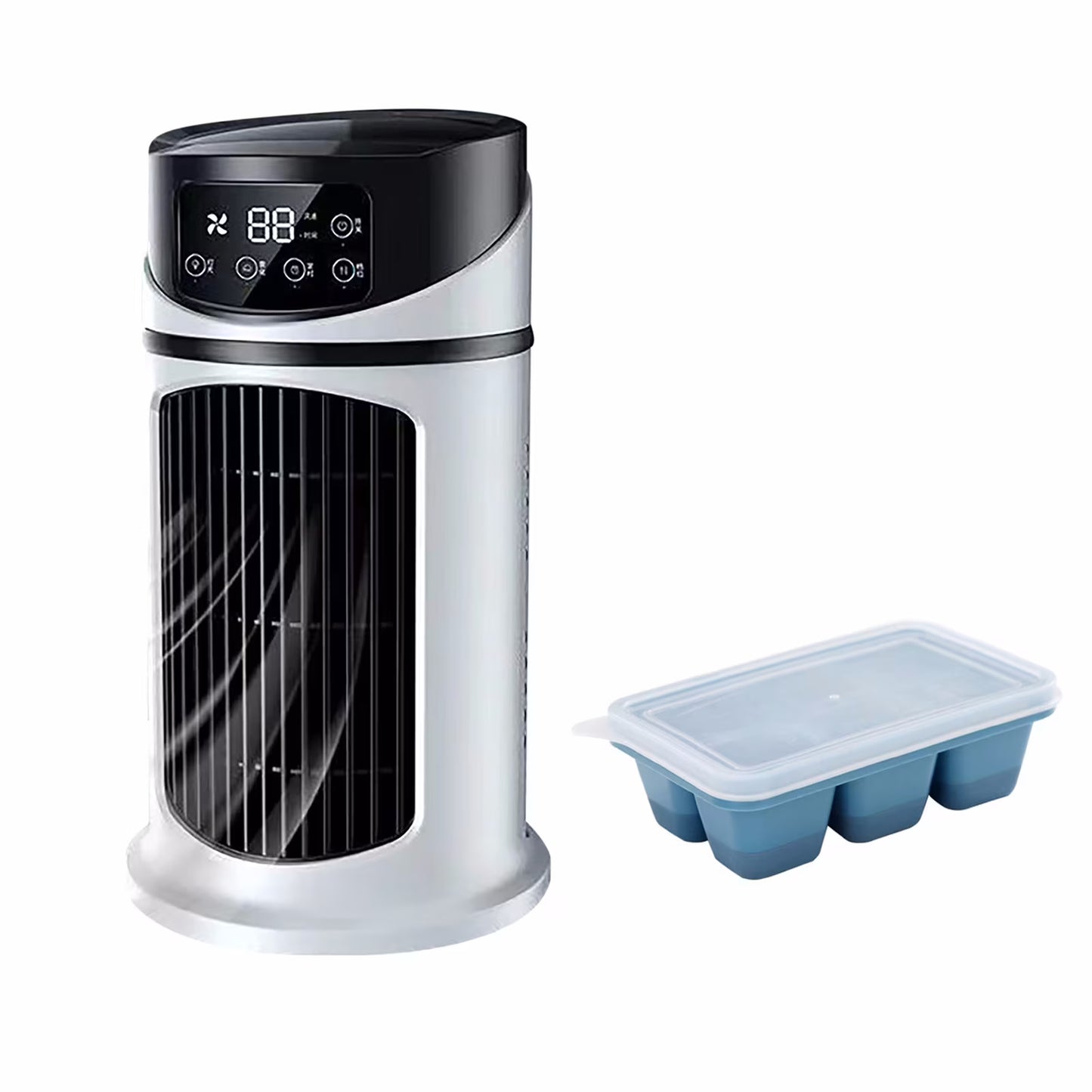 Small Portable Air Conditioners AC Unit for Bedroom No Windows Needs,5 Speed,3 Seconds Fast Cooling with Ice Lattice,Water Air Conditioner