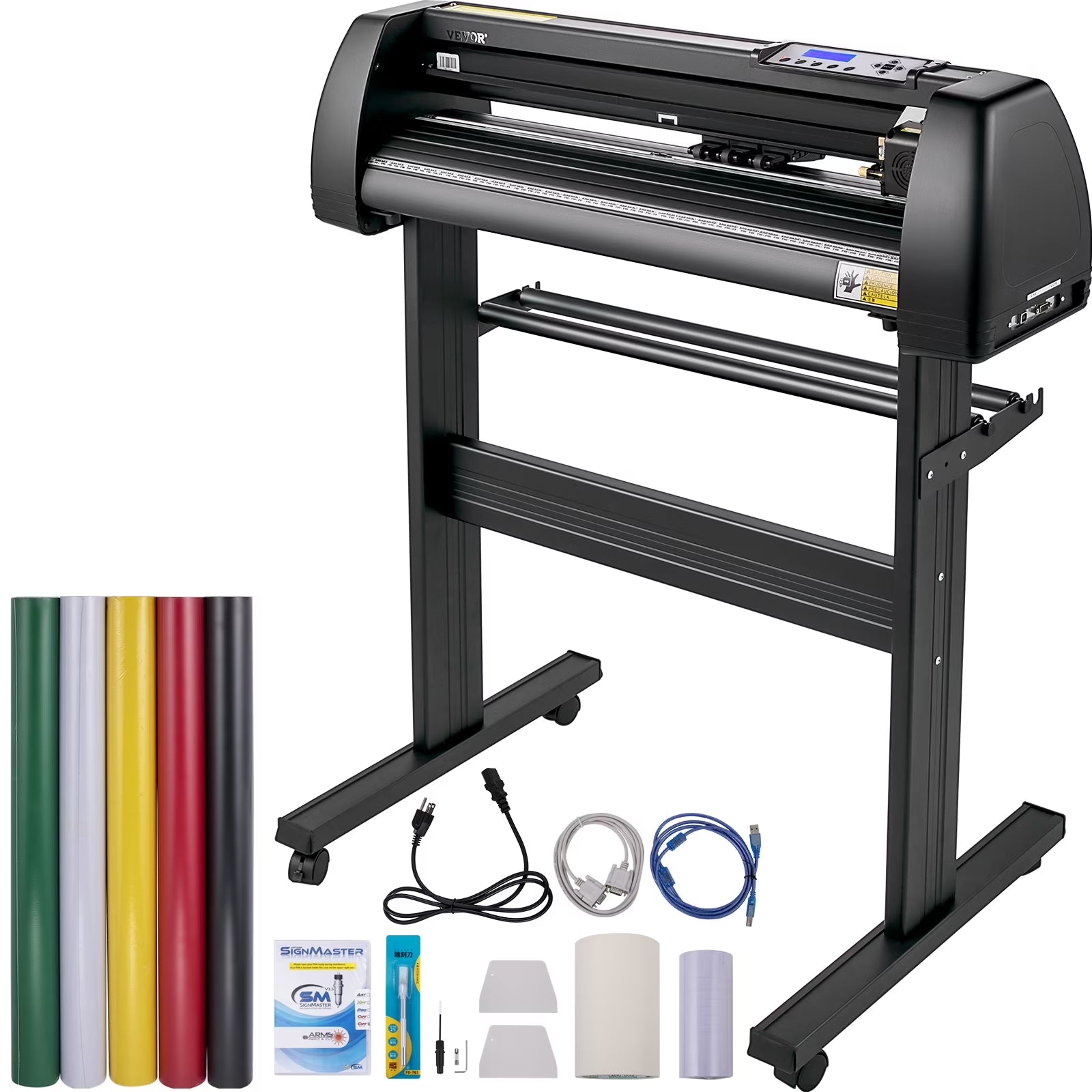 VEVOR Vinyl Cutter, Vinyl Printer, 720Mm, 28", Plotter, U‑Disk Machine Sign Making Aluminum 37.8 X 13 X 16.5 In