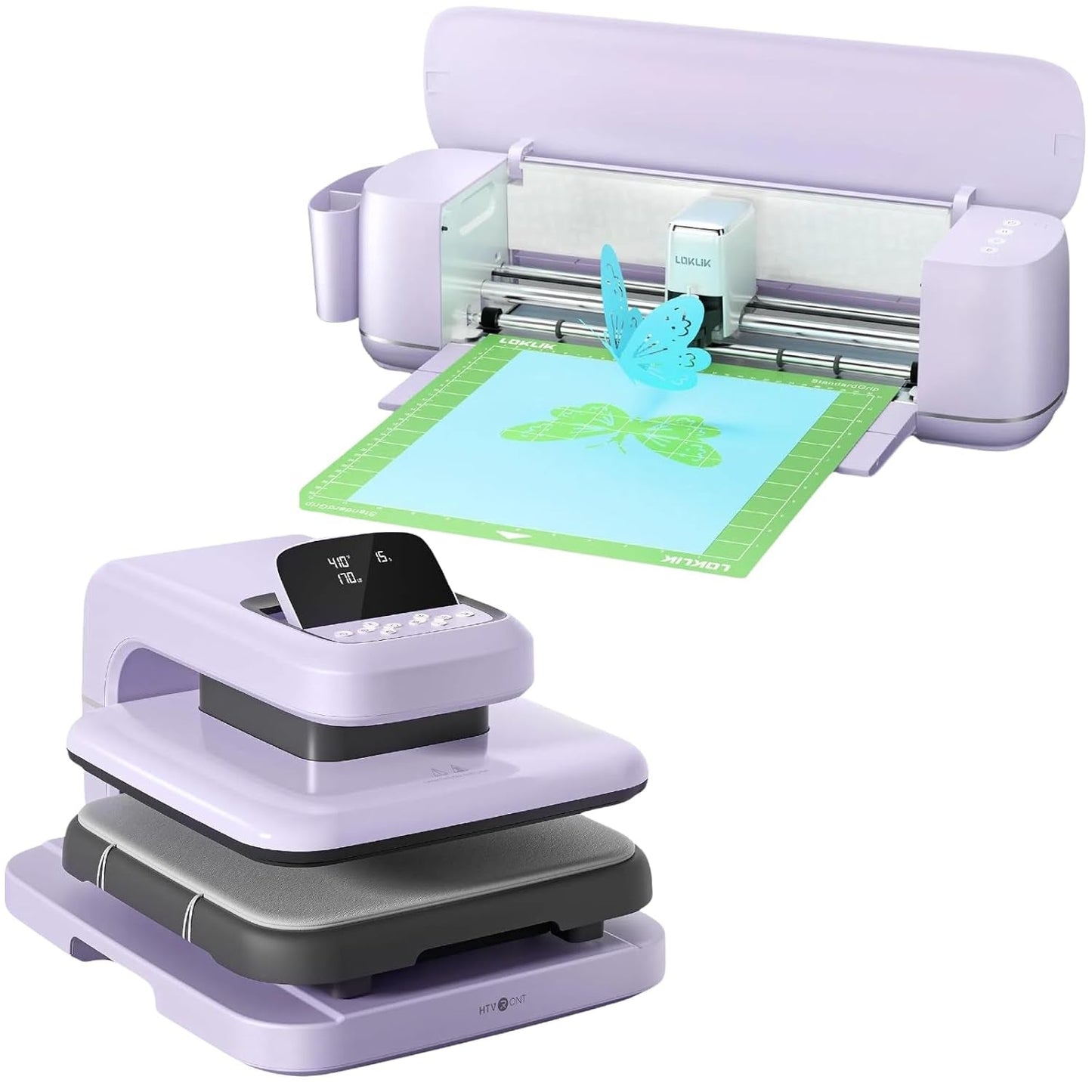 Loklik Cutting Machine & Auto Heat Press 2 15X15