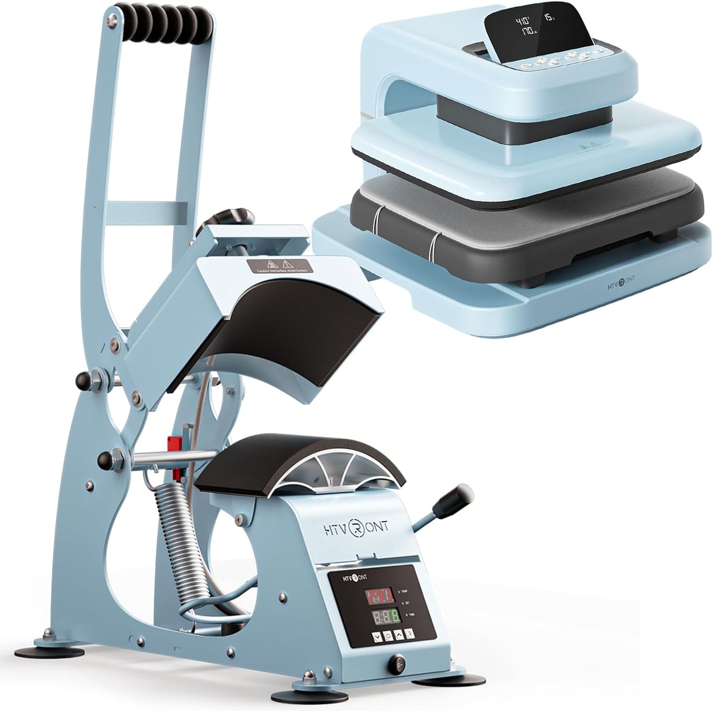 Hat Press Machine - Hat Press Heat Machine for Caps with 2 Platens + Automatic Heat Press 2 - Heat Press Machine for T Shirts