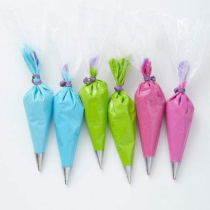 Reusable Rubber Piping and Decorating Bag Ties, 12-Count