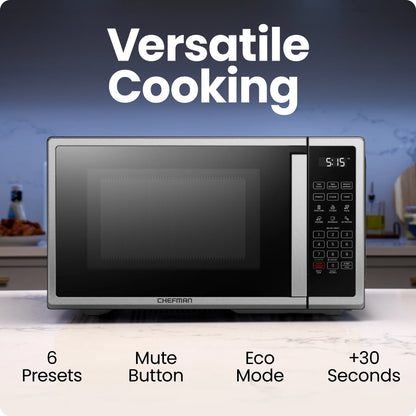 0.9 Cu Ft Countertop Microwave Oven, 900 Watts - Stainless Steel