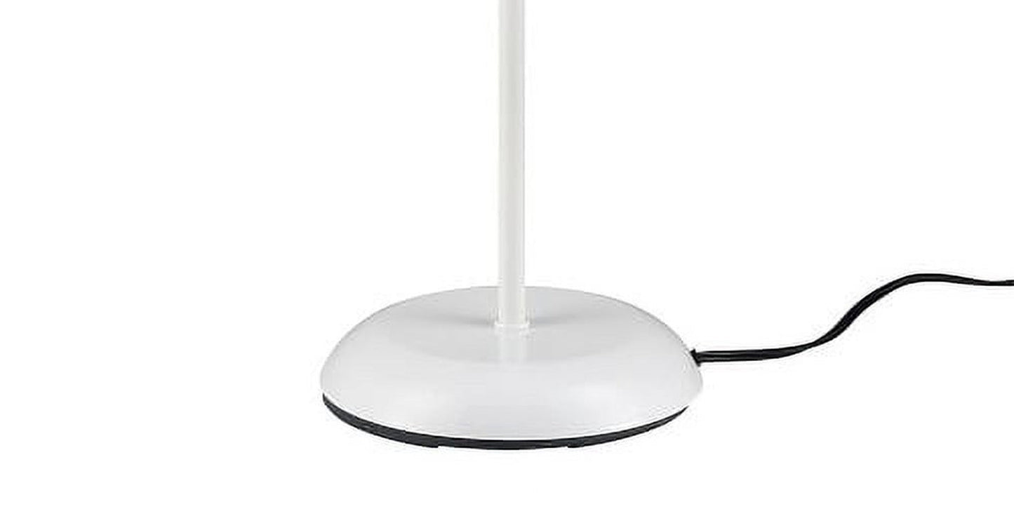 71" White Plastic Floor Lamp, Modern, Good for Young Adult Dorm or Adult Home Office.