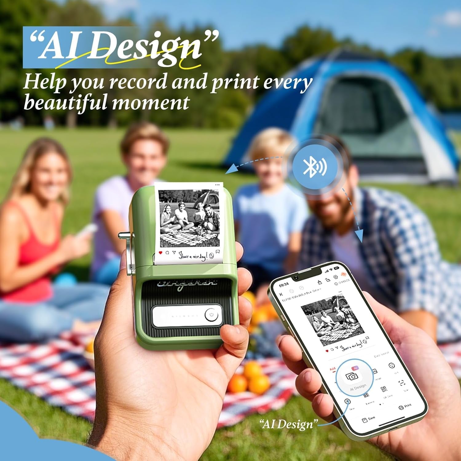 NIIMBOT Photo Papers Compatible with Pro Series Label Makers, Thermal Picture Labels Good Idea to Print Photos, Beauty Memories, Note,List (2.13''X2.67''-54X67Mm)