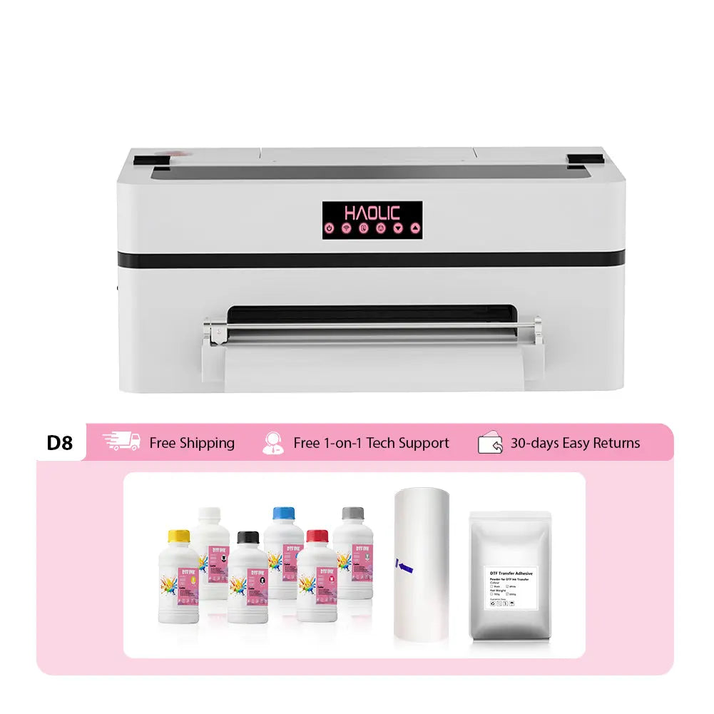 Haolic Mini D8 DTF Printer 13" | Compact Direct-To-Film Printer for Small Business & Home Use
