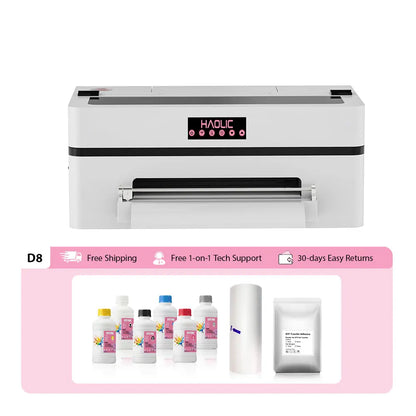 Haolic Mini D8 DTF Printer 13" | Compact Direct-To-Film Printer for Small Business & Home Use