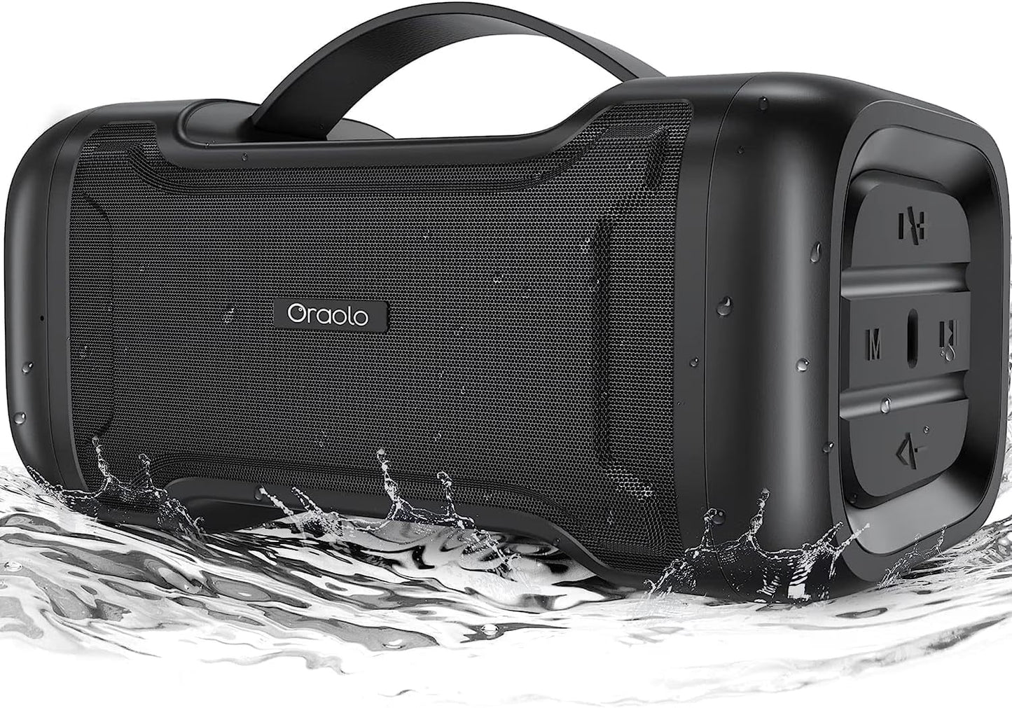 Bluetooth Speaker with Deep Bass Basser Portable Speakers Wireless Stereo Sound, IPX6 Waterproof, TF/SD Card, Aux-In, USB Input, Built-In Mic, 24H Playtime for Home Party Outdoor Beach Pool