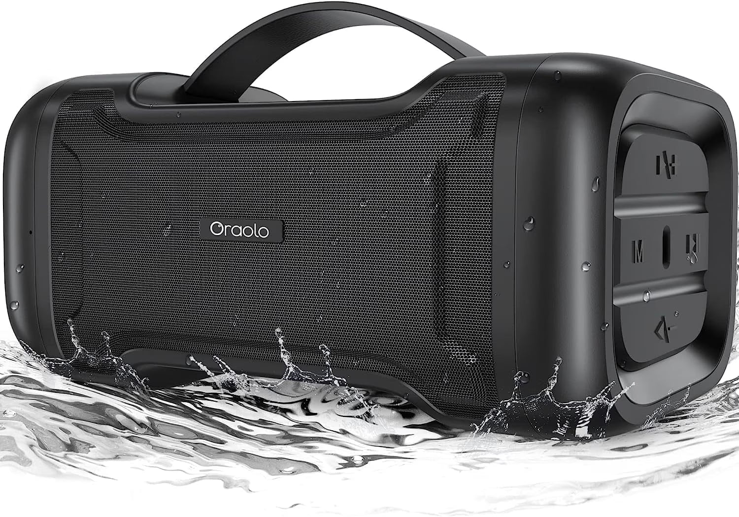 Bluetooth Speaker with Deep Bass Basser Portable Speakers Wireless Stereo Sound, IPX6 Waterproof, TF/SD Card, Aux-In, USB Input, Built-In Mic, 24H Playtime for Home Party Outdoor Beach Pool