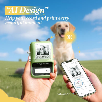 NIIMBOT Photo Papers Compatible with Pro Series Label Makers, Thermal Picture Labels Good Idea to Print Photos, Beauty Memories, Note,List (2.1''X2.6''-54X67Mm)