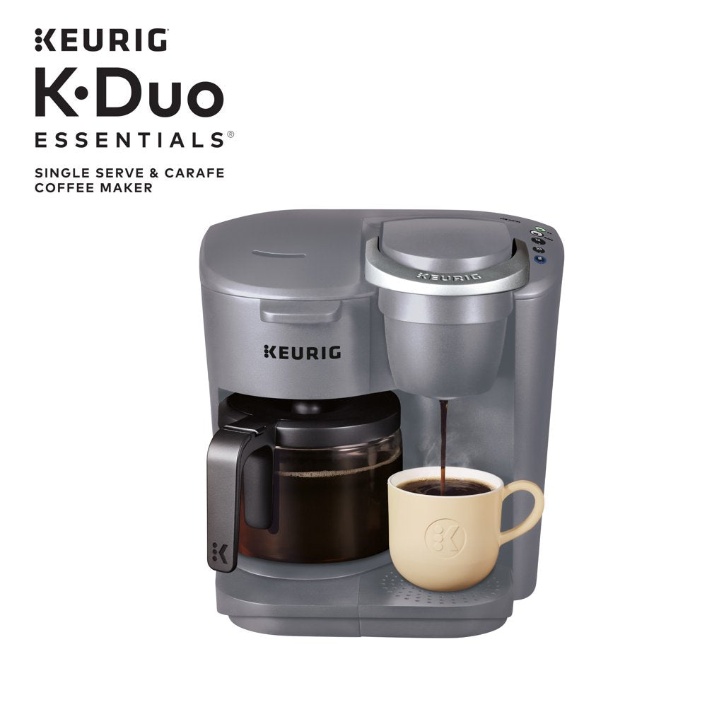 K-Duo Essentials Moonlight Gray Single-Serve K-Cup Coffee Maker