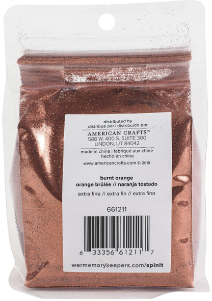 Spin It Extra Fine Glitter 10Oz-Burnt Orange